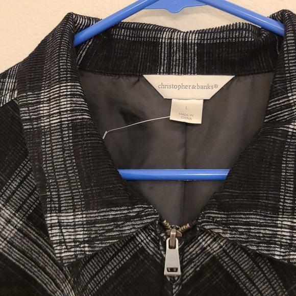 Christopher and Banks Plaid Corduroy Jacket - Picture 2 of 6